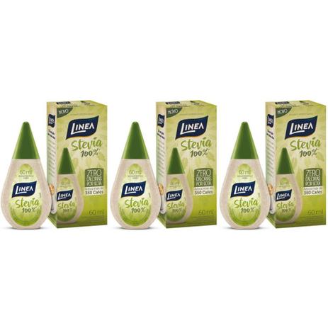 Linea Stevia Adoçante 60ml (Kit C/03) Menor preço em Linea Stevia Adoçante 60ml (Kit C/03)