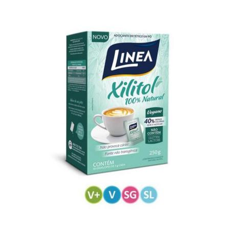Linea Xilitol Adoçante 50x5g Menor preço em Linea Xilitol Adoçante 50x5g