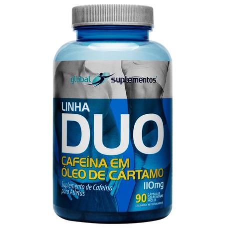Linha Duo - Cafeína e Óleo de Cártamo 110mg c/90 cápsulas - Global nutrtion Menor preço em Linha Duo - Cafeína e Óleo de Cártamo 110mg c/90 cápsulas - Global nutrtion