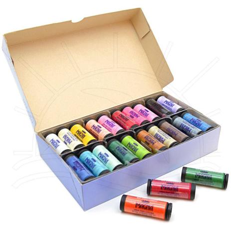 Linha para costura Magna estojo com 40 tubos de 91,4 metros cada coloridos - Produto nacional Menor preço em Linha para costura Magna estojo com 40 tubos de 91,4 metros cada coloridos - Produto nacional