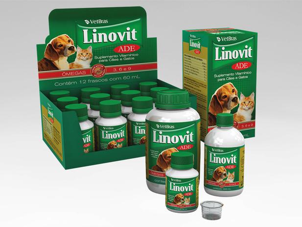 LINOVIT ADE SUPLEMENTO VITAMÍNICO PARA CACHORRO E GATO 60ml - Vetbras Menor preço em LINOVIT ADE SUPLEMENTO VITAMÍNICO PARA CACHORRO E GATO 60ml - Vetbras