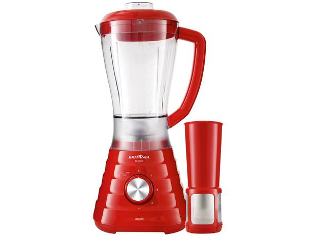 Liquidificador Britânia BLQ950V Vermelho - com Filtro 4 Velocidades 900W