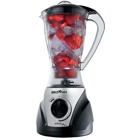 Liquidificador Britânia CRISTAL 700 PR DUO 4V, 700W, 4 Vel + Pulsar, Preto - 110V Menor preço em Liquidificador Britânia CRISTAL 700 PR DUO 4V, 700W, 4 Vel + Pulsar, Preto - 110V