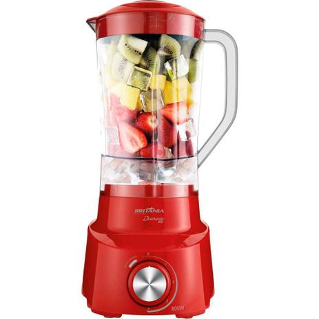 Liquidificador Diamante 800 Vermelho Britânia 127v - Britania Menor preço em Liquidificador Diamante 800 Vermelho Britânia 127v - Britania
