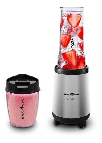 Liquidificador Liq Fit Britânia Inox 2 Copos Tampa Squeeze Menor preço em Liquidificador Liq Fit Britânia Inox 2 Copos Tampa Squeeze