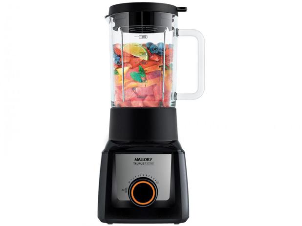 Liquidificador Mallory Taurus Glass B91202062 - Copo de Vidro Preto 12 Velocidades 1300W Menor preço em Liquidificador Mallory Taurus Glass B91202062 - Copo de Vidro Preto 12 Velocidades 1300W