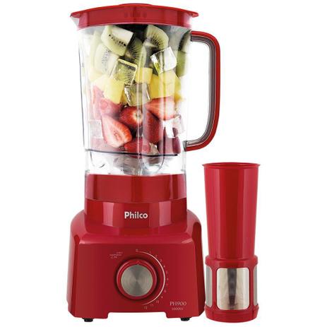 Liquidificador Philco PH900 1000W com Filtro 12 Velocidades 103101018 Vermelho Menor preço em Liquidificador Philco PH900 1000W com Filtro 12 Velocidades 103101018 Vermelho