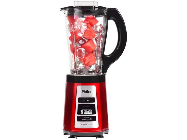 Liquidificador Philco PLQ2000 Smart Copo de Vidro - Vermelho 600W