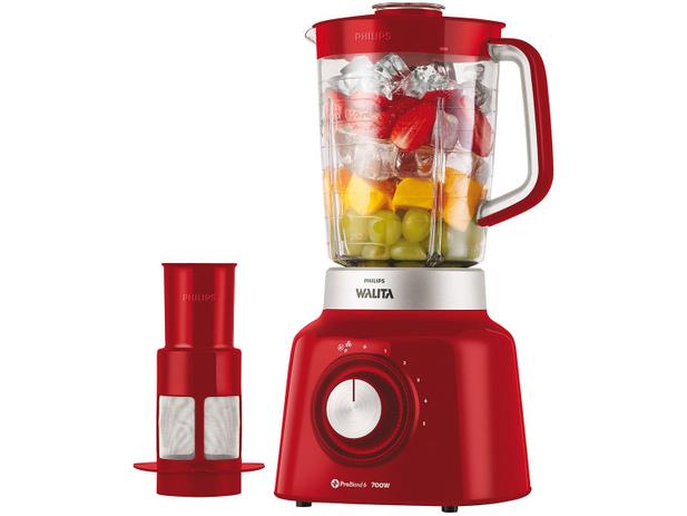 Liquidificador Philips Walita 5 Velocidades 700w 2,4L Vermelho 110v Menor preço em Liquidificador Philips Walita 5 Velocidades 700w 2,4L Vermelho 110v