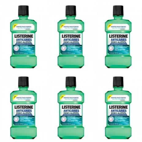 Listerine Anticáries Zero Enxaguante Bucal 500ml (Kit C/06) Menor preço em Listerine Anticáries Zero Enxaguante Bucal 500ml (Kit C/06)