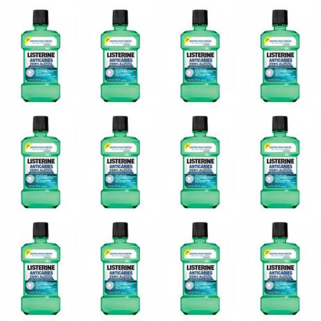 Listerine Anticáries Zero Enxaguante Bucal 500ml (Kit C/12) Menor preço em Listerine Anticáries Zero Enxaguante Bucal 500ml (Kit C/12)