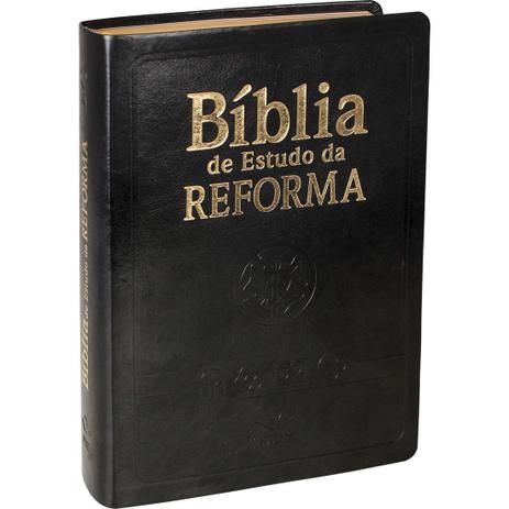Livro - Bíblia de Estudo da Reforma com índice - Capa preta Menor preço em Livro - Bíblia de Estudo da Reforma com índice - Capa preta