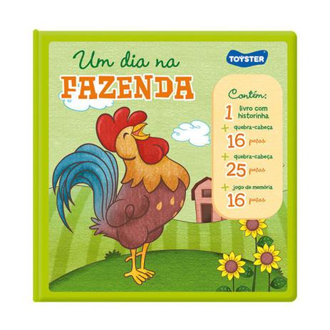 Livro Brinquedo - Um dia na Fazenda - Toyster Menor preço em Livro Brinquedo - Um dia na Fazenda - Toyster