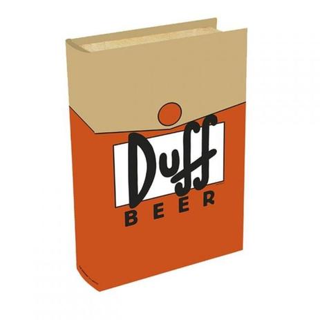 Livro Caixa Simpsons Duff Original 24cm x 16cm x 5cm Laranja - Trevisan Concept Menor preço em Livro Caixa Simpsons Duff Original 24cm x 16cm x 5cm Laranja - Trevisan Concept