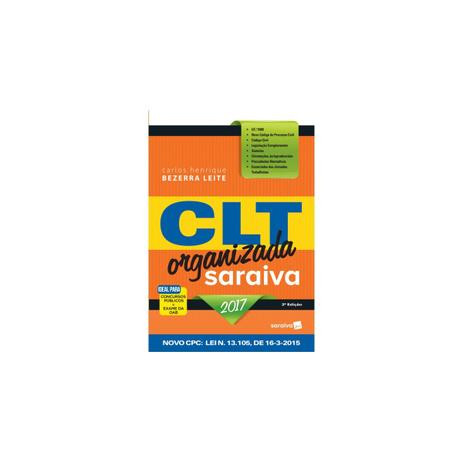 Livro - CLT Organizada Saraiva - Leite Menor preço em Livro - CLT Organizada Saraiva - Leite