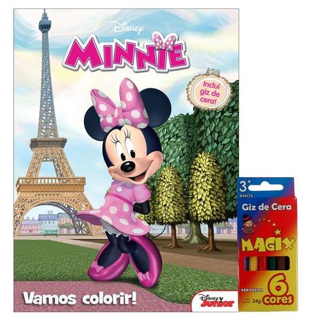 Livro e Kit Giz de Cera Vamos Colorir Minnie Disney - DCL Menor preço em Livro e Kit Giz de Cera Vamos Colorir Minnie Disney - DCL