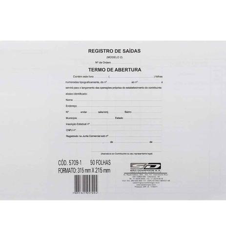 Livro fiscal - registro de saida - icms/ipi - modelo 2 - 50 folhas - sao domingos 5709.1 é boa?