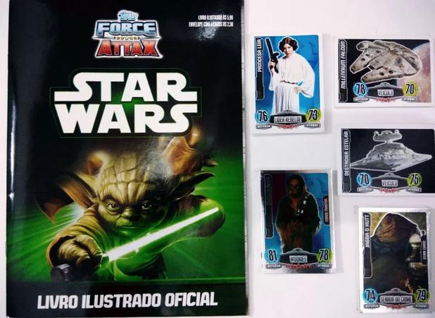 Livro Ilustrado Star Wars + Combo 200 Cards Menor preço em Livro Ilustrado Star Wars + Combo 200 Cards