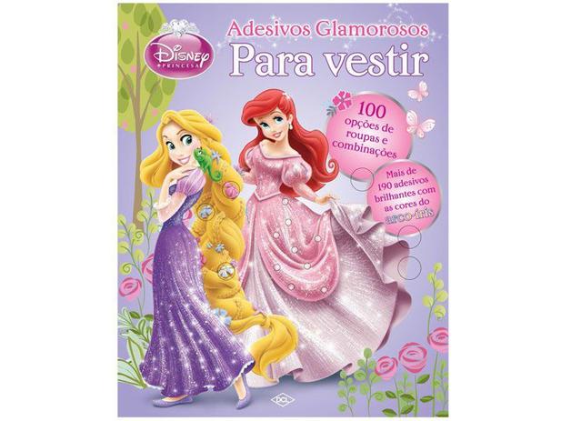 Livro Infantil Disney Para Vestir Princesas - Adesivos Glamorosos DCL