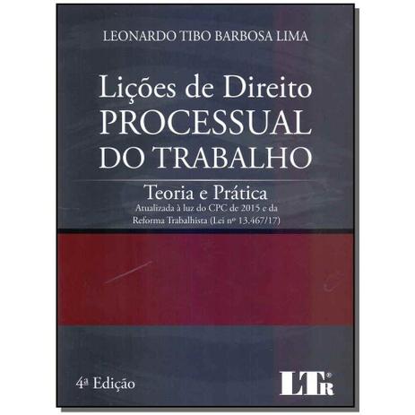 Livro - Licoes De Direito Processual Do Trabalho - 04Ed/17 - Ltr editora Menor preço em Livro - Licoes De Direito Processual Do Trabalho - 04Ed/17 - Ltr editora