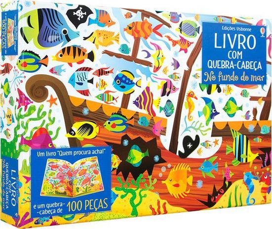 Livro - No fundo do mar: livro com quebra-cabeça Menor preço em Livro - No fundo do mar: livro com quebra-cabeça