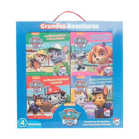 Livro - Paw Patrol - Grandes Aventuras - Kit com 4 und. Menor preço em Livro - Paw Patrol - Grandes Aventuras - Kit com 4 und.