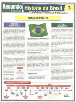 Livro - Resumão Escolar: História do Brasil 3 - República - Res - resumao Menor preço em Livro - Resumão Escolar: História do Brasil 3 - República - Res - resumao