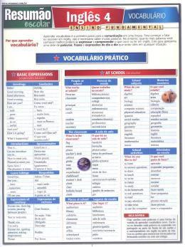 Livro - Resumão Escolar: Inglês 4 - Vocabulário - Res - resumao Menor preço em Livro - Resumão Escolar: Inglês 4 - Vocabulário - Res - resumao