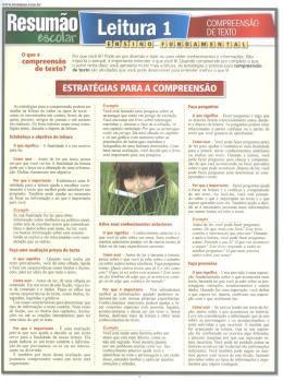 Livro - Resumão Escolar: Leitura 1 - Compreensão de Texto - Res - resumao Menor preço em Livro - Resumão Escolar: Leitura 1 - Compreensão de Texto - Res - resumao