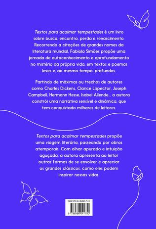 Livro - Textos para acalmar tempestades