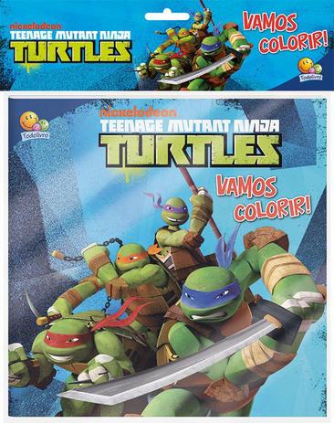 Livro - Vamos colorir! Kit livro+lápis de cor: Ninja Turtles Menor preço em Livro - Vamos colorir! Kit livro+lápis de cor: Ninja Turtles