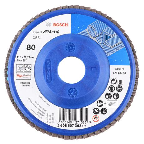 Lixa Disco Flap 115Mm G80 Professional For Metal Bosch Menor preço em Lixa Disco Flap 115Mm G80 Professional For Metal Bosch