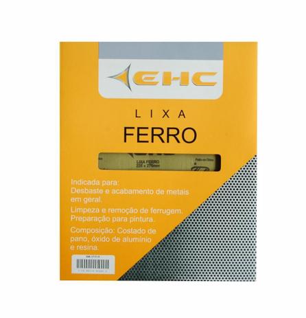 Lixa Ferro Grão 150 275x225mm Pacote c/ 50 Un. - Ehc Menor preço em Lixa Ferro Grão 150 275x225mm Pacote c/ 50 Un. - Ehc
