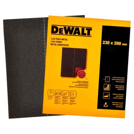Lixa Ferro Grão 36 Kit c/ 25 Folhas DeWalt Menor preço em Lixa Ferro Grão 36 Kit c/ 25 Folhas DeWalt