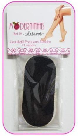 Lixa refil 5 unid preta com plastico p/os pes - Moderninhas Menor preço em Lixa refil 5 unid preta com plastico p/os pes - Moderninhas
