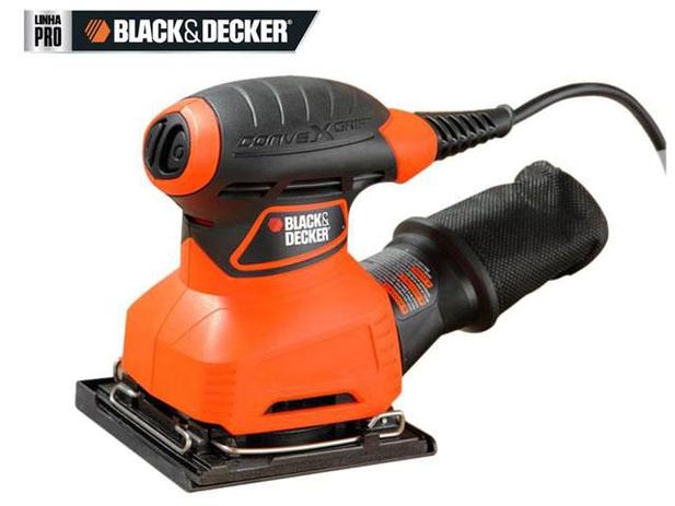Lixadeira BlackDecker Orbital Elétrica - 180W com Coletor de Pó Menor preço em Lixadeira BlackDecker Orbital Elétrica - 180W com Coletor de Pó