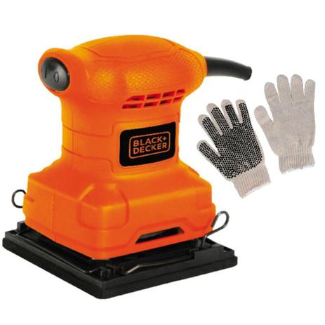 Lixadeira Orbital 200W BS200-BR BLACK & DECKER + 1 Par de Luvas Menor preço em Lixadeira Orbital 200W BS200-BR BLACK & DECKER + 1 Par de Luvas