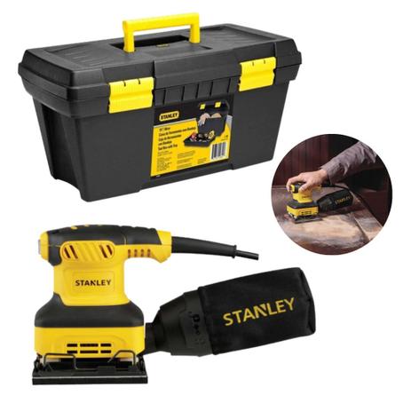 Lixadeira orbital Stanley SS24 amarela 60Hz 240w 220V C/ Maleta 19-301 Menor preço em Lixadeira orbital Stanley SS24 amarela 60Hz 240w 220V C/ Maleta 19-301