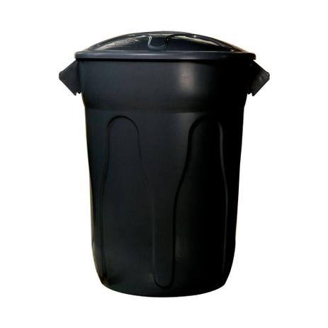 Lixeira 100L redonda preta c/tampa p/ residências, coleta seletiva, escritórios, condomínios CR100P JSN Menor preço em Lixeira 100L redonda preta c/tampa p/ residências, coleta seletiva, escritórios, condomínios CR100P JSN