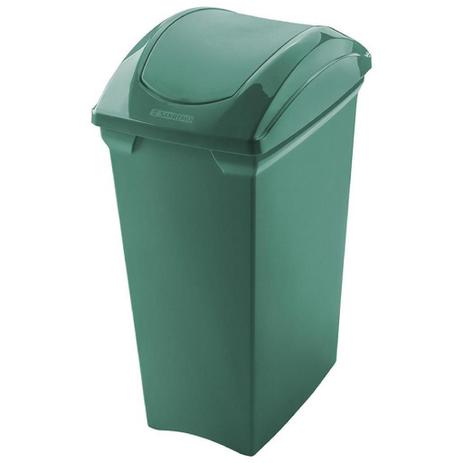 Lixeira 15L Slim Basculante Verde Sanremo Menor preço em Lixeira 15L Slim Basculante Verde Sanremo