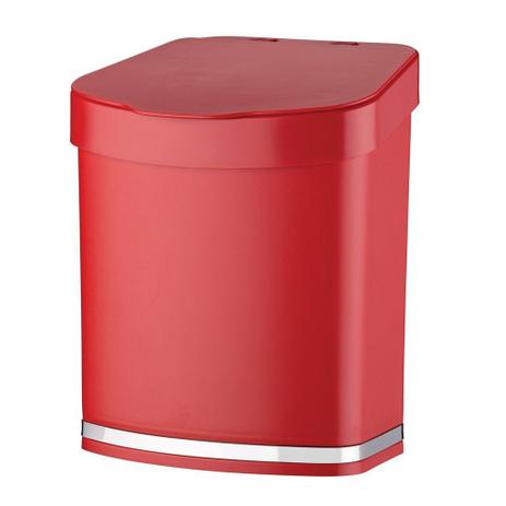 Lixeira 2,5 litros Em Plástico PS Eleganza - Vermelha - Future Menor preço em Lixeira 2,5 litros Em Plástico PS Eleganza - Vermelha - Future