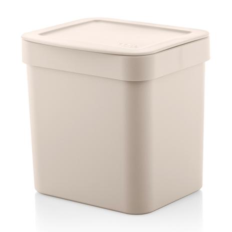 Lixeira 2,5l Trium Ou Compacta Tampa Cozinha Bancada Casa Bege Menor preço em Lixeira 2,5l Trium Ou Compacta Tampa Cozinha Bancada Casa Bege