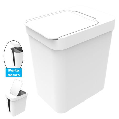 Lixeira 5 Litros Cesto De Lixo Com Porta Saco Plástico Cozinha Banheiro - Soprano Menor preço em Lixeira 5 Litros Cesto De Lixo Com Porta Saco Plástico Cozinha Banheiro - Soprano