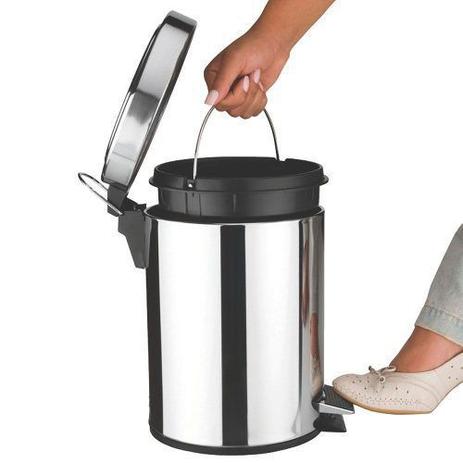 Lixeira Aço Inox Com Pedal e Balde 12 Litros Brinox Dercorline 3045/203 é boa?