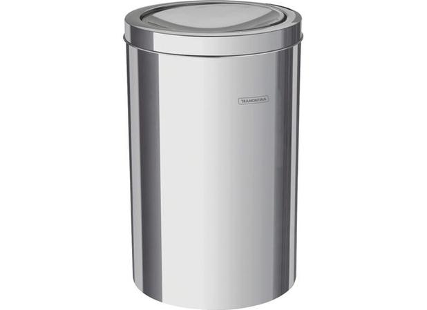 Lixeira Aço Inox com Tampa Basculante 12 L Tramontina - TMT 441 Menor preço em Lixeira Aço Inox com Tampa Basculante 12 L Tramontina - TMT 441