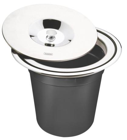 Lixeira Aço Inox para Granito 5 Litros - Tramontina Menor preço em Lixeira Aço Inox para Granito 5 Litros - Tramontina