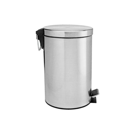 Lixeira Aço Inox Redonda 12 Litros Com Pedal Emborrachado Menor preço em Lixeira Aço Inox Redonda 12 Litros Com Pedal Emborrachado
