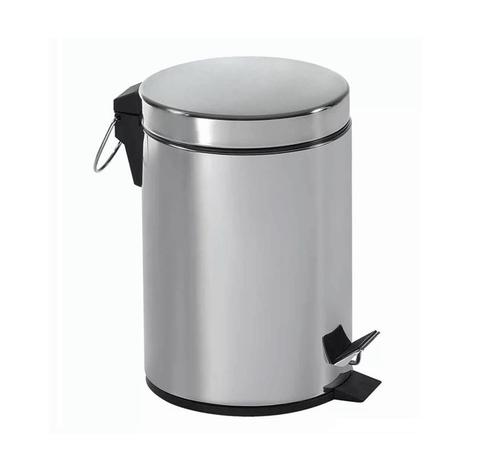 Lixeira Aço Inox Redonda 5 Litros Com Pedal Emborrachado - Horizonte Menor preço em Lixeira Aço Inox Redonda 5 Litros Com Pedal Emborrachado - Horizonte