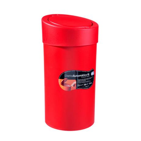 Lixeira Automática 9 L Vermelha - Coza - Brinox Menor preço em Lixeira Automática 9 L Vermelha - Coza - Brinox