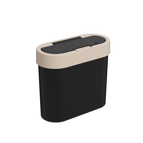 Lixeira Automática Coza Flat 2.8 L Preto E Cinza Claro Menor preço em Lixeira Automática Coza Flat 2.8 L Preto E Cinza Claro